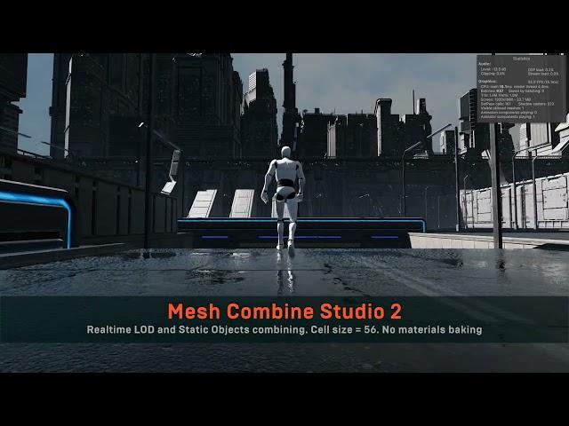 Mesh Combine Studio 2 - Unity runtime mesh combiners comparison