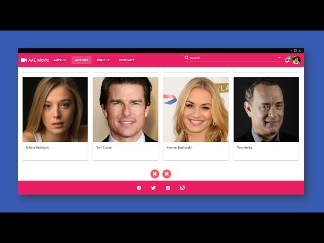 Vuetify - Vuejs UI Design, Movie Application - API -  Actors  & Pagination  part 5/7