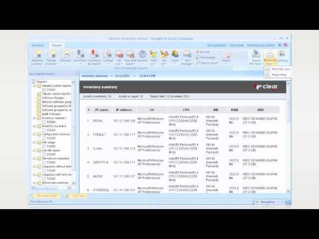 Computer hardware Inventory software: Inventory PC network in your office!