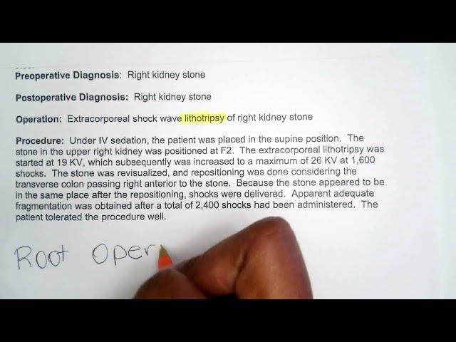 ICD 10 PCS Dissecting an Operative Report #1