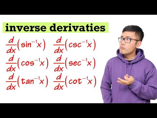 Inverse trig functions derivatives