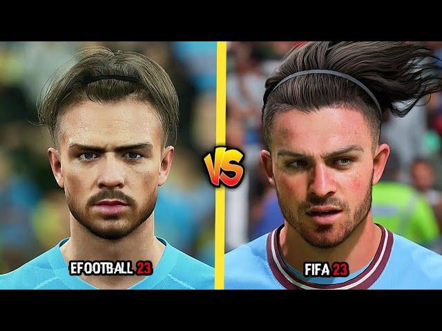 FIFA 23 VS EFOOTBALL 23 Man City Player Faces Comparison (2023)