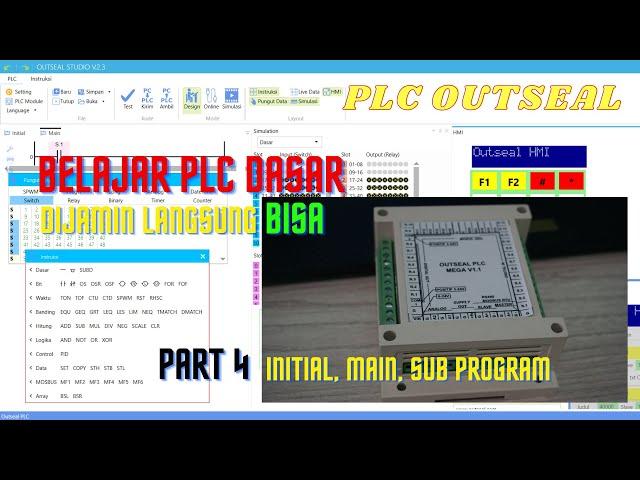 Belajar PLC paling dasar - Initial Program Main Program Sub Program PLC Outseal - Part 4