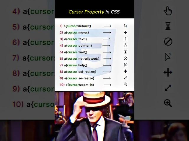 css cursor property | html css | html | css | web development | coding tips #shorts #html #education