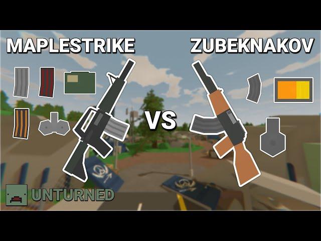 Maplestrike VS Zubeknakov: Best Assault Rifle in Unturned?