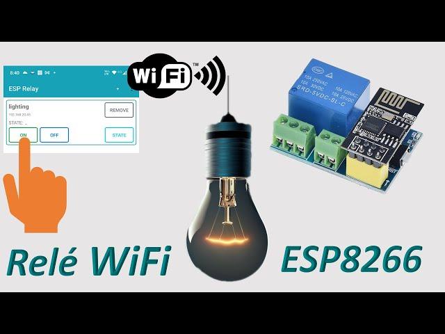 Control Inalámbrico de Bombilla Modulo Relé Wifi ESP8266 01/01S ESP RELAY