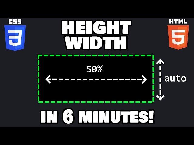 Learn CSS height and width in 6 minutes! 