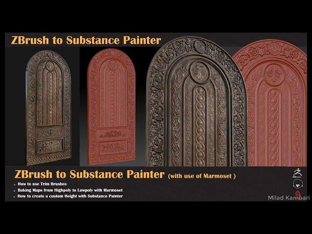 Free Tutorial Zbrush to Substance Painter with use of Marmoset