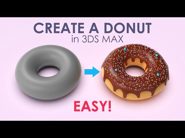 How to create a Donut - 3ds max tutorial