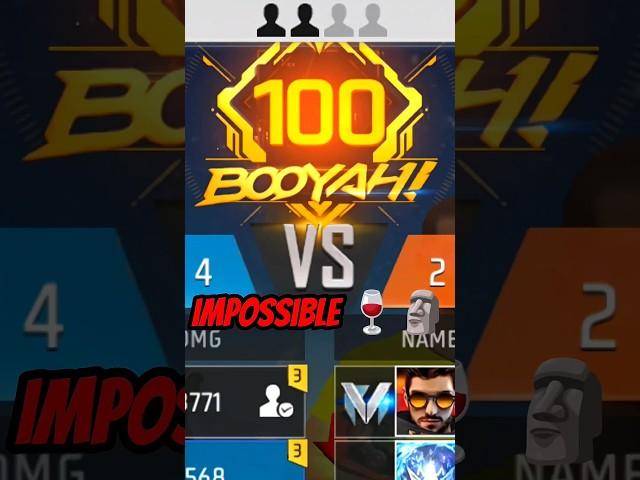 100 Booyah Streak !! Cs Ranked 1VS4  Impossible Clutch On Live 