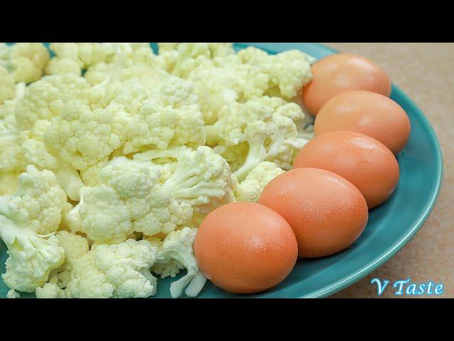 Only Three Ingredients Cauliflower, Eggs and Green Onion | V Taste