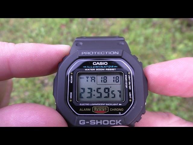 CASIO DW-5600E-1V настройка, функции касио g shock