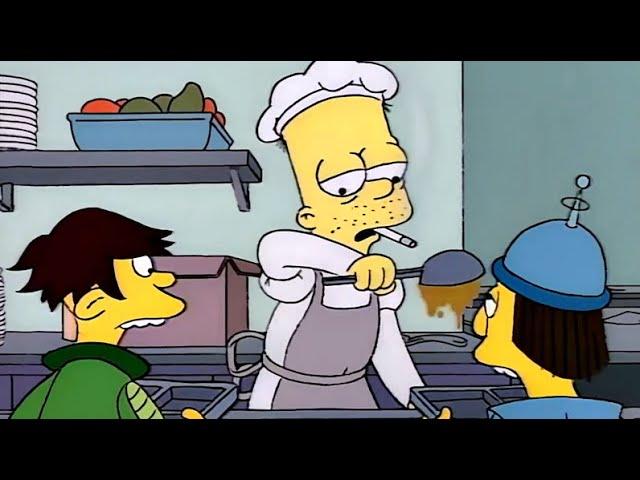 The Simpson Bart Became a School Meals Cook