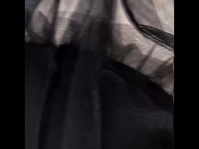 韓國東大門同步網紗拼接透視蝴蝶結木耳邊薄針織衫