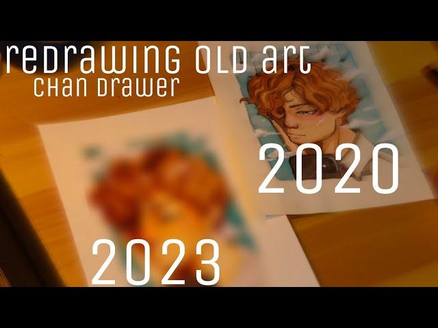 Chan Drawer || redrawing old art || art process