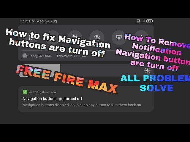 How To Remove Notification Navigation buttons are turn off All Phone Redmi Mi Realme Problem Solved