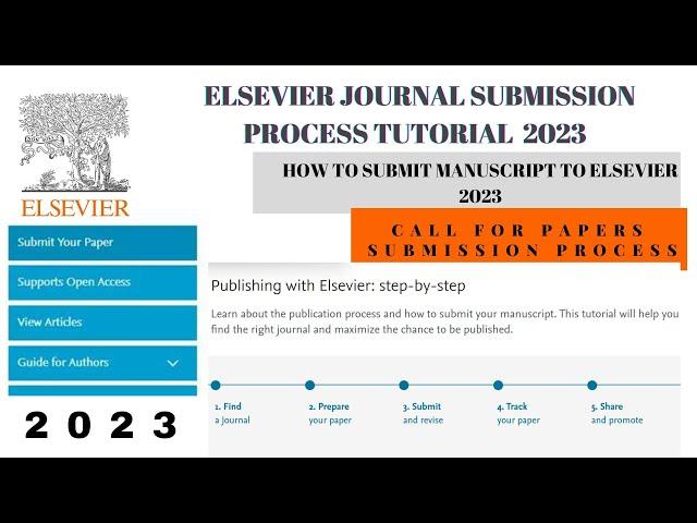 How to submit research articles to Elsevier journals #Elsevier #submission tutorials Complete guide