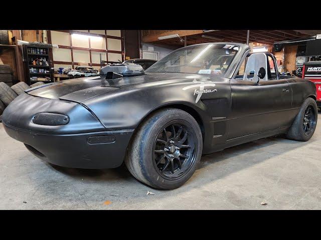 Hayabusa Swapped Miata at Palmer full video Spec13 Motorsports