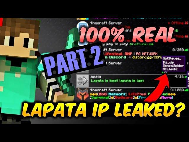 Lapata smp ip leak real ip not fake %100 part 2 #lapatasmp