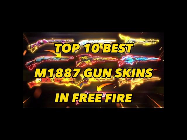 Top 10 Best M1887 Gun Skins In Free Fire  | #freefire #shorts