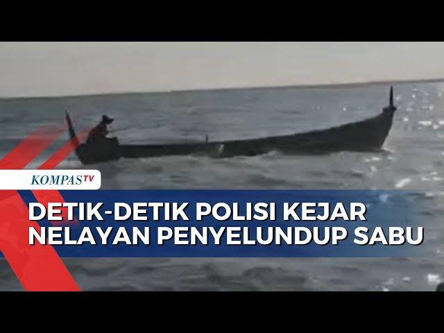 Detik-detik Polisi Kejar Nelayan Penyelundup Sabu di Perairan Belawan