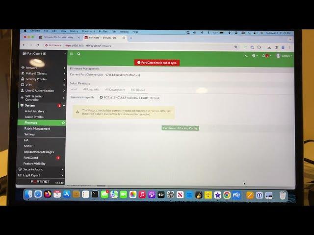 Fortinet Fortigate Firewall Training - Upgrading Your Firmware from 7.0.12M to 7.2.6F Step by Step