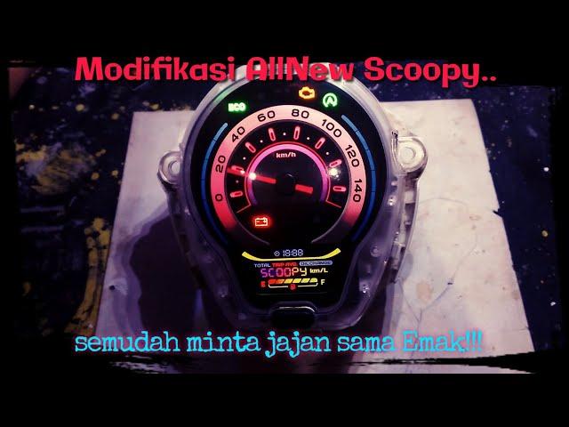 PASANG STIKER SPEEDOMETER SCOOPY 2021| MODIF MURAH PAKAI DUIT RECEH BOCAH SD | UNACHAN.SPEEDO