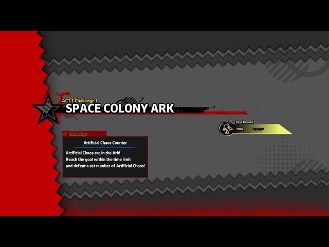 Shadow Generations - Artificial Chaos Counter, Space Colony Ark Act 1 Challenge 1