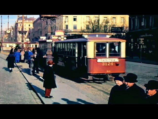 Vienna, Austria 1930s in color, Pre-War [60fps,Remastered] w/sound design added