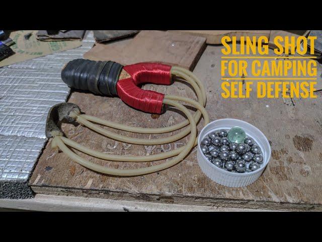 HOW TO MAKE SLING SHOT(TIRADOR) FOR CAMPING SELF DEFENSE