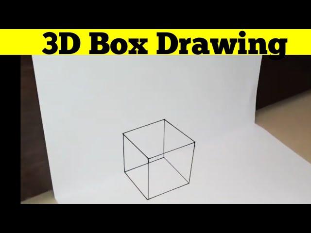 How To Draw 3D Square Box || 3D Art