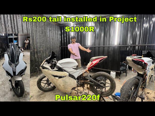 RS200 tail installed in project BMW S1000R || bajaj Pulsar220f to BMW S1000R