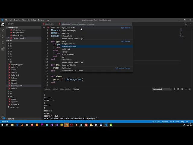 Visual Studio Code - Customize the Colors of the Terminal Window