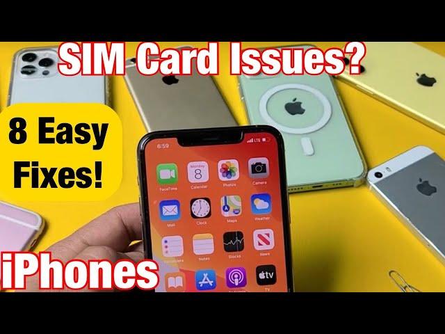 iPhones: SIM Card Not Working? No Service, No SIM Card, Invalid SIM, Stuck on Searching? FIXED!