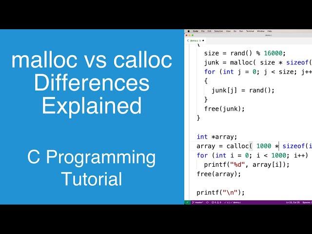 malloc vs calloc Differences Explained | C Programming Tutorial