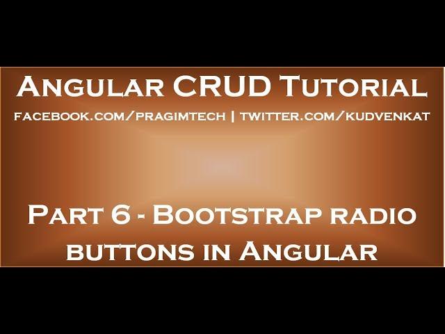 Bootstrap radio buttons in Angular