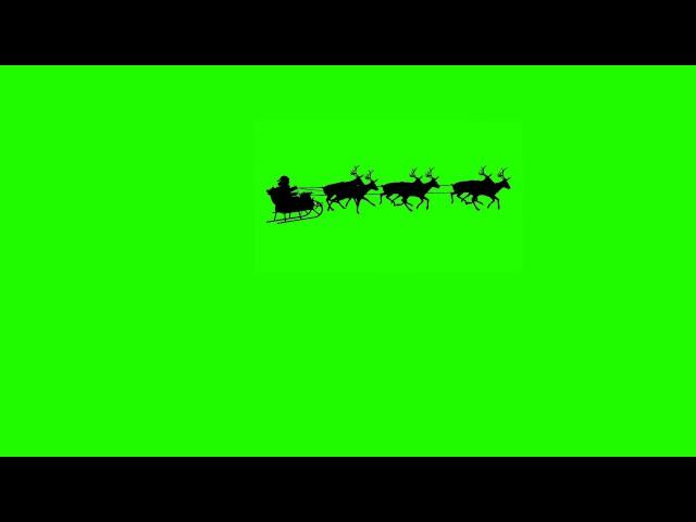 SANTA FLYING BY GREEN SCREEN EFFECT - Christmas Green Screen Effects