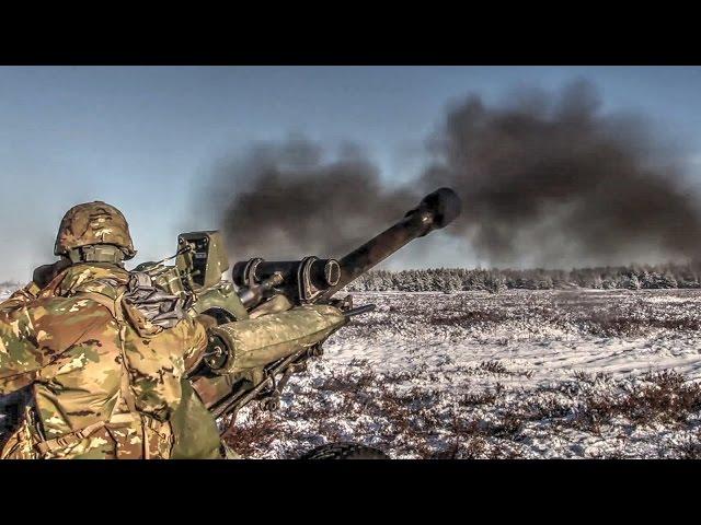 Army Soldiers Fire M119 Howitzer