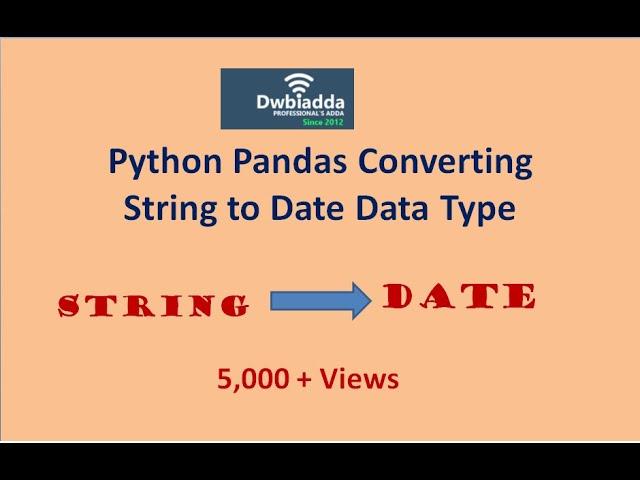 Python pandas converting string to date datatype