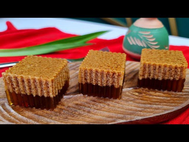 Agar-Agar Santan Gula Melaka Sukatan Cawan | Tips Cantik Berlumut | Puding Hari Raya