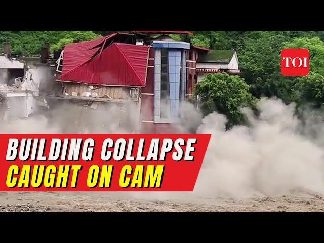 Watch: Dehradun Defence College building collapses amid heavy rains | Uttarakhand rains