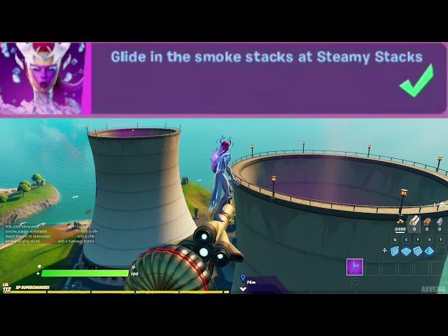Glide in the Smoke Stacks at Steamy Stacks - Fortnite