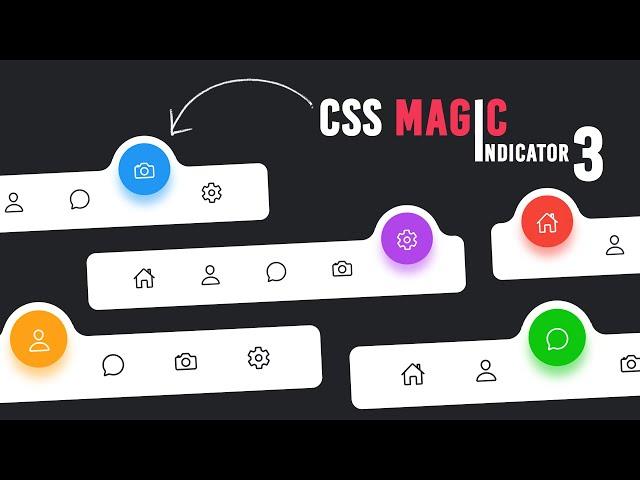 Magic Navigation Menu Indicator using Html CSS & Javascript | Curve Outside Effects 03