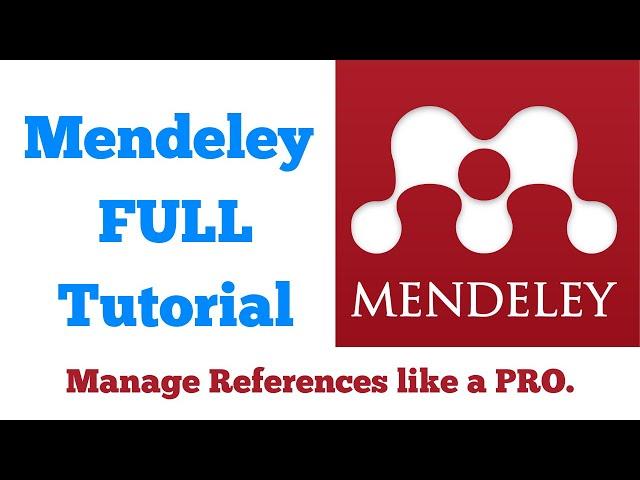 How to use Mendeley Reference Management Software. (Mendeley Full Tutorial)