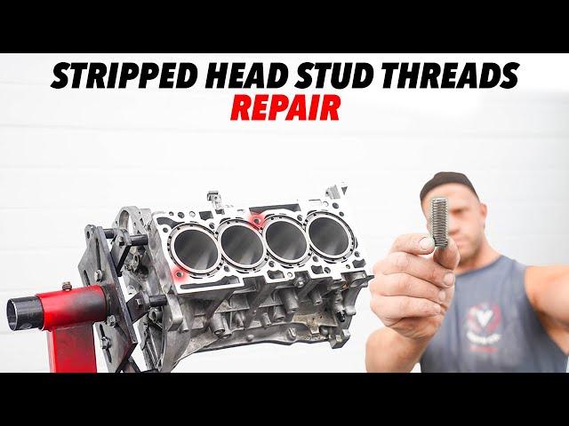 HOW TO REPAIR STRIPPED CYLINDER HEAD STUD THREADS (4B11T)