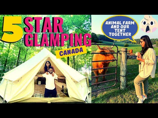 Luxury GLAMPING with ANIMALS in CANADA | Glamping House Tour | Canada Vlogs