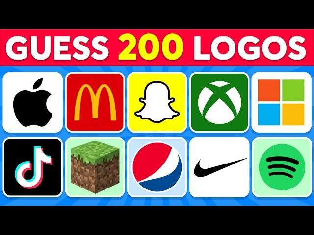 Guess the Logo in 3 Seconds | 200 Famous Logos  Logo Quiz 2024