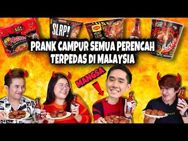 PRANK INSTAFAMOUS AQIL!TUKAR SOS DENGAN SOS PEDAS GHOSTPEPPER+SAMYANG+MAGGI PEDAS GILA SAMPAI MUNTAH