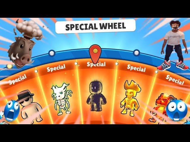 STUMBLE GUYS! (Spending 1,800 super tokens) ALL SUPER WHEEL 1 SKINS FINISHED EXCEPT FOR SPECIAL