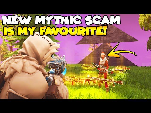 This is MY NEW Favourite MYTHIC Scam!  (Scammer Gets Scammed) Fortnite Save The World